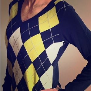 Izod argyle v-neck women’s sweater.